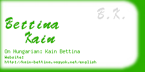 bettina kain business card